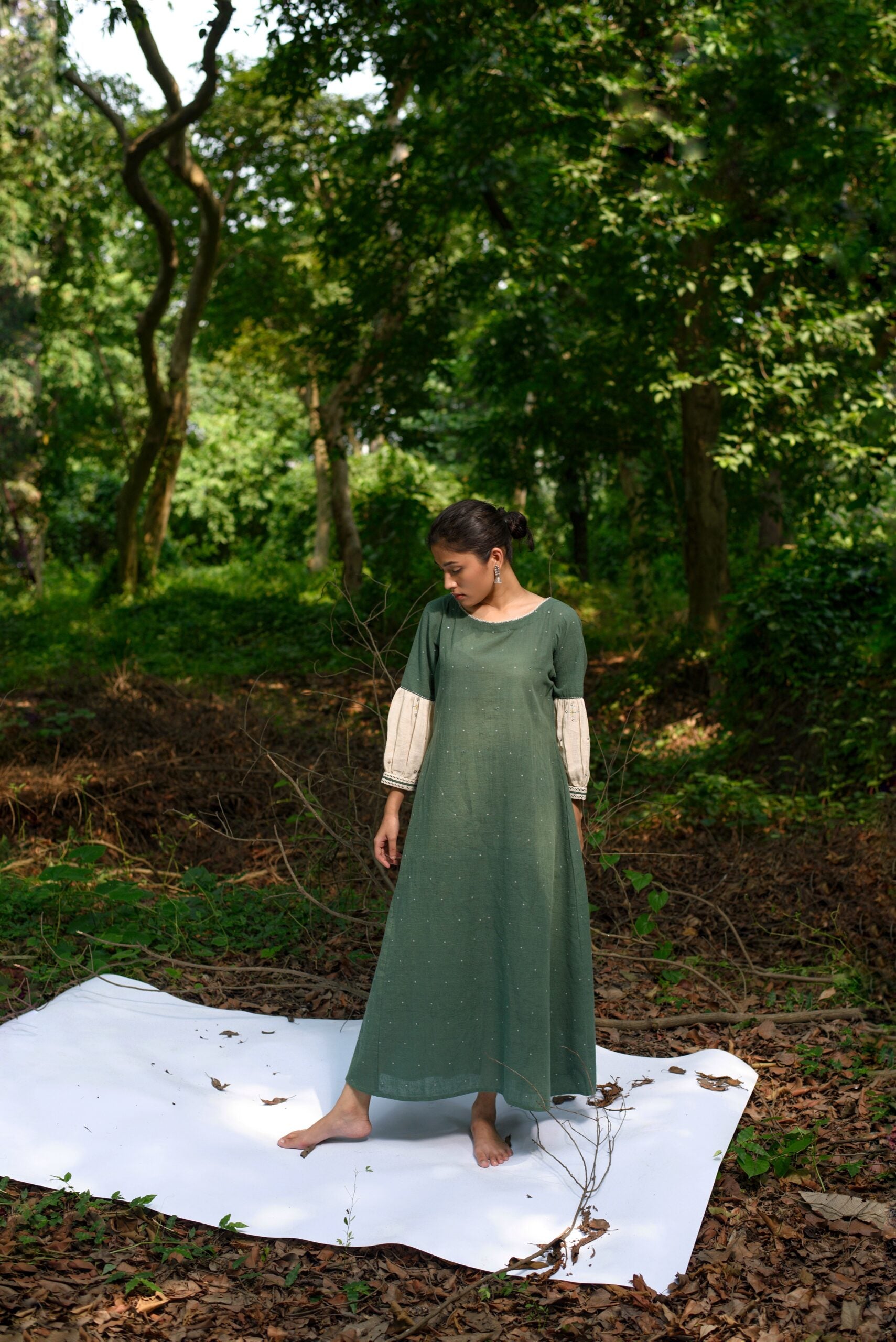 Olive Green Embroidered Dress The Stitch Story Olive Green Embroidered Dress The Stitch Story