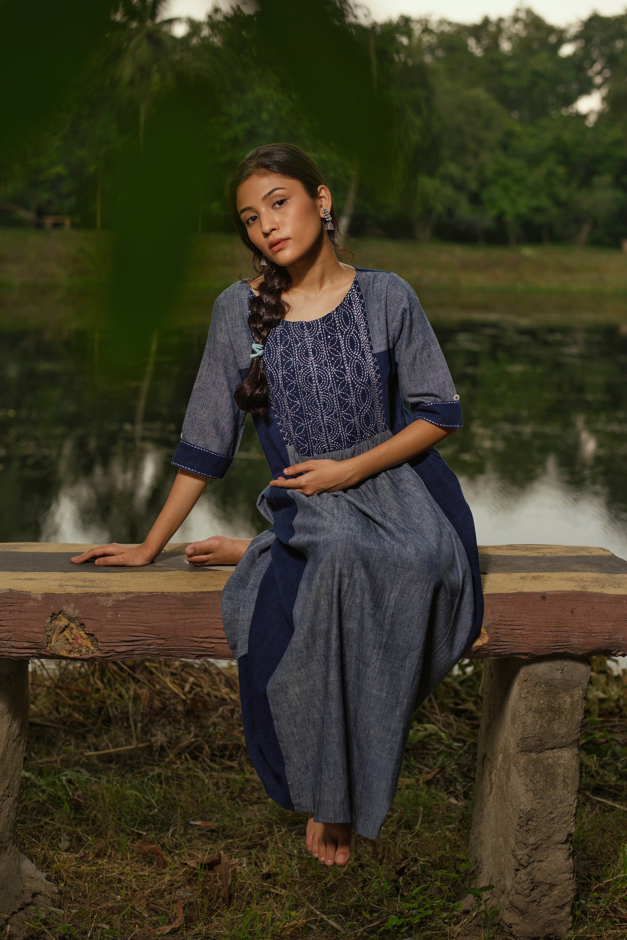 Natural Dyed Indigo Dress – The Stitch Story