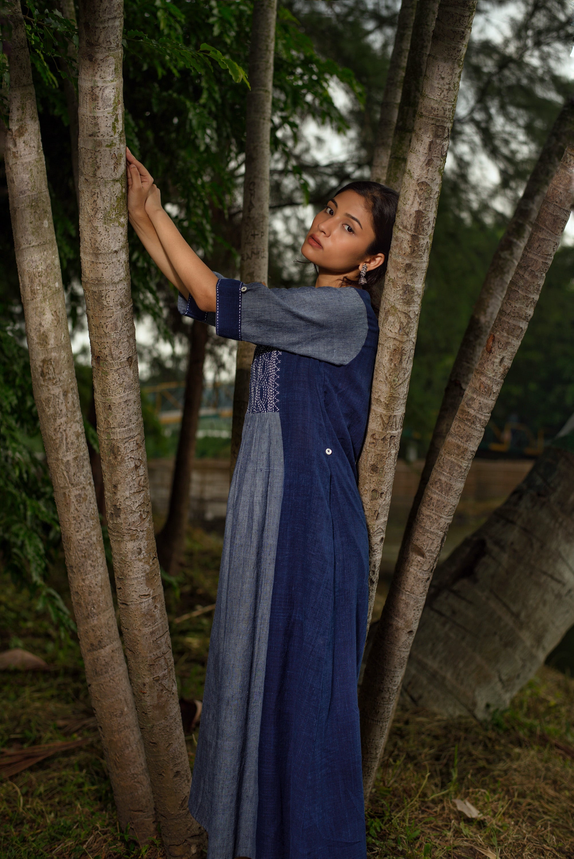 Natural Dyed Indigo Dress – The Stitch Story Natural Dyed Indigo Dress – The Stitch Story
